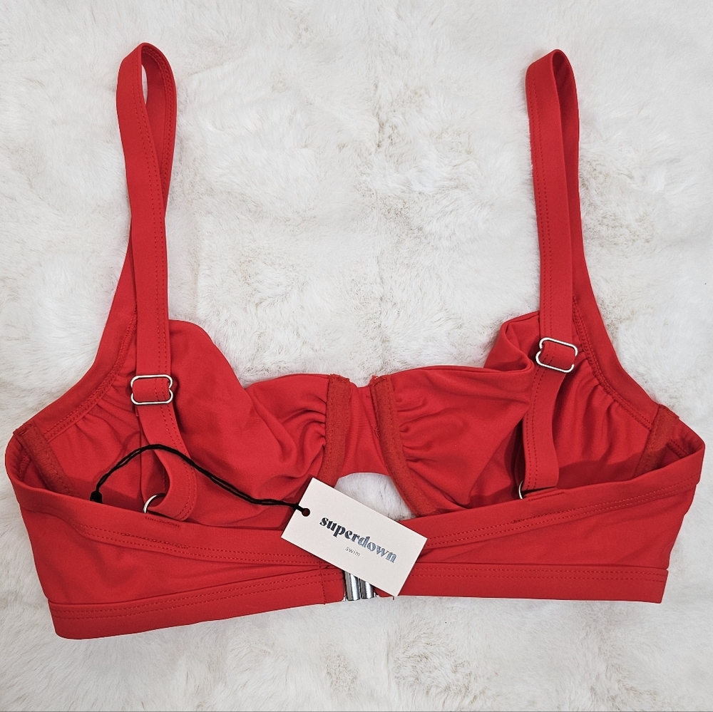 SUPERDOWN Red Women's Bikini TOP Size M. - Picture 7 of 12